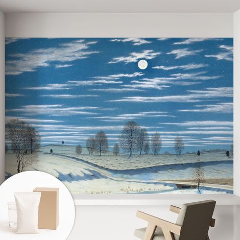 Carta Da Parati - Murale Alla Moda Decorazione - Camera Da Letto - Con Colla Gratuita Paesaggio invernale 152x104 cm (1/5)