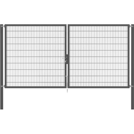 ALBERTS Doppeltor Flexo Plus, anth.RAL 7016, z.Einbet.BxH4000x2000mm, PF2700/100x100mm (1/5)