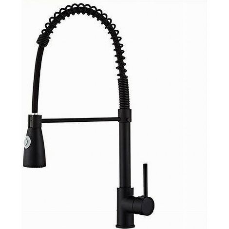 Cleafe - Rubinetto Miscelatore Cucina Con Doccetta A Molla Lavello Isola Canna Alta 87465 - (1/4)