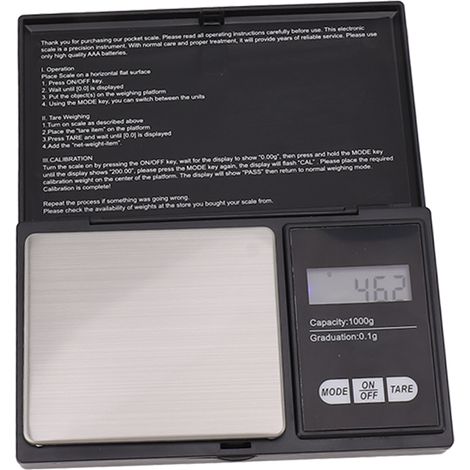 LCD-Präzisionswaage 0,01 g–1000 g, Einheitenumrechnung, tragbare Kleinwaage für Küche, Café und Zuhause, hohe Genauigkeit (1/5)