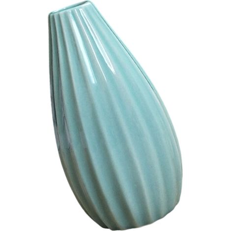 Vasi in ceramica con composizione floreale moderna e strutturata - Blu