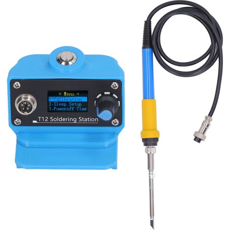 Station de soudage T12 18V 72W, chauffage rapide, température réglable, fer à souder sans fil portable (1/5)