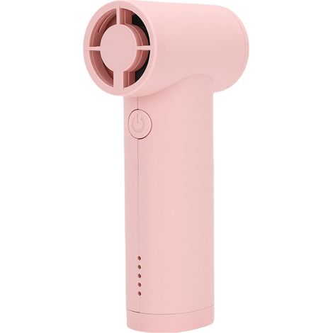Ventilateur turbo portable 40 000 tr/min, 5 vitesses, batterie rechargeable USB-C 5 000 mAh, rose, idéal pour les voyages et les activités de plein air. (1/5)
