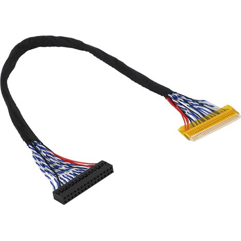 Lot de 5 câbles LVDS 30 broches, 2 canaux, 8 bits, compatible avec les écrans LCD TFT 17/19 pouces (résolution 1280 x 1024). (1/5)
