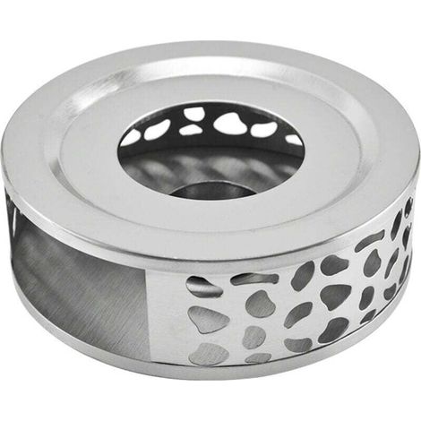 Calentador de tetera de acero inoxidable con candelabro, XU, base plana con candelabro redondo para té, café y leche - KZQ (1/4)