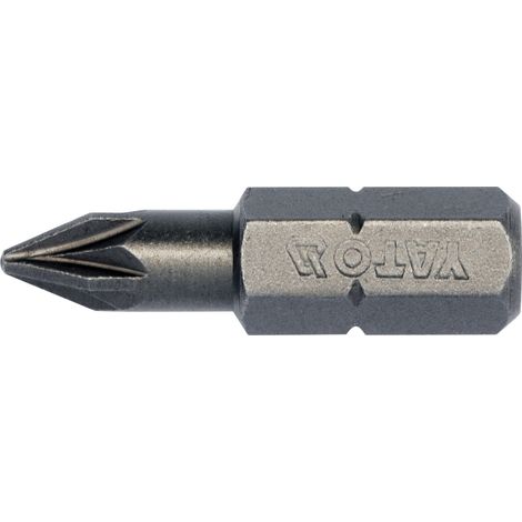 Schrauberbits PZ1 25 mm, 10 Stück, S2-Stahl, sandgestrahlt