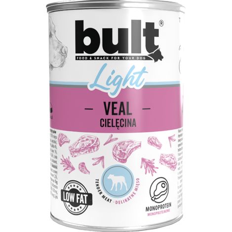 BULT LIGHT Nassfutter für Hunde, Kalbfleisch, Dose 400g, Monoprotein (1/2)