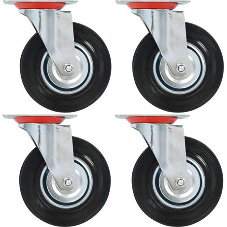 vidaXL 12 pcs Roulettes pivotantes 125 mm