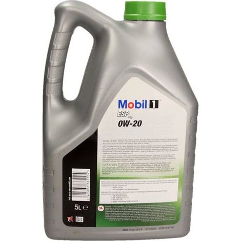 Aceite MOBIL1 0W20 5L ESP X2 / 508.00 509.00 / 229.71 / C20 / STJLR.51.5122 (1/2)