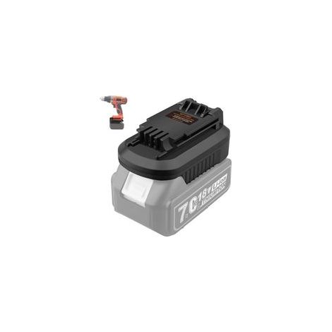 Adaptateur pour outils électriques sans fil Black & Decker 20 V pour batteries Li-ion Makita 18 V, compatible avec les outils électriques sans fil Black & Decker 20 V (adaptateur uniquement) (1/4)