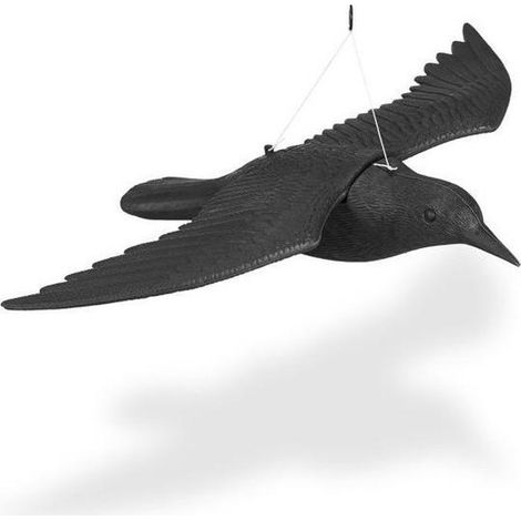 Épouvantail faux corbeau – Répulsif à pigeons – Décoration de jardin pour éloigner les oiseaux (1/5)