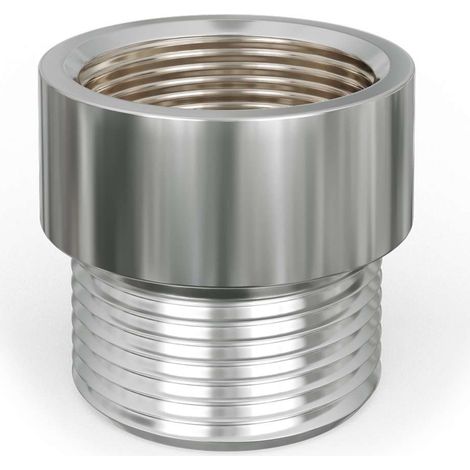Radiator Valve Tail Extension 15mm 1/2" MxF - Chrome (1/2)