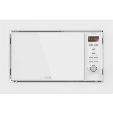 Cecotec – Micro-ondes encastrable numérique 23L – 900W – Gril 1000W – 9 fonctions préconfigurées – Quick Start – Décongélation automatique