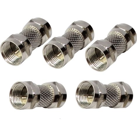 AERZETIX: 5x Connecteur raccord coupleur fiche F mâle-mâle coaxial satellite antenne tv télé