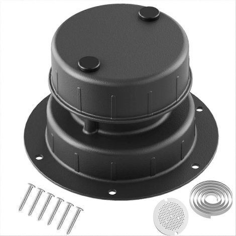 Chapeau de ventilation avec grille pour plomberie de VR - Couvercle de toit de rechange en aluminium pour tuyaux d'évacuation des eaux usées de camping, compatible avec les tuyaux de 1 à 2-3/8 pouces (1/5)