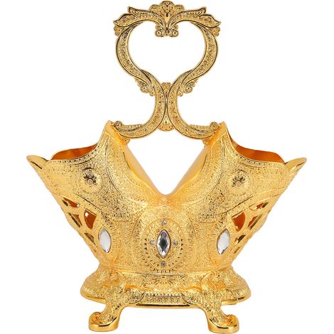 Porte-couverts en métal doré rétro, style européen, rangement élégant pour ustensiles de cuisine, décoration de table. (1/5)
