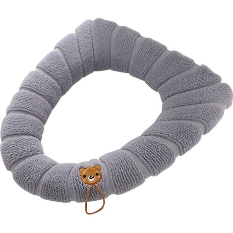 Coussin Pour Abattant De Toilette - En Fibre Acrylique Épais - Adapté À Tous Types De WC - Lavable En Machine - 44 x 36 cm - 1 Pièce (1/2)