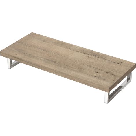 Mai & Mai Mensola Portalavabo 50cmx120cm, Mensola per Lavabi d'Appoggio Mensolone Sospeso per Lavabo Platte04, Rovere chiaro