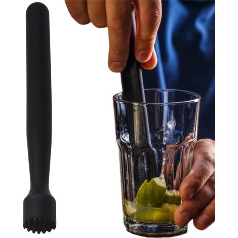 Machacador de hielo, machacador de cócteles, machacador de cócteles de plástico, cócteles, machacador de cócteles de bar, para triturar cubitos de hielo, mojito, cocina, bar, restaurante (1/5)