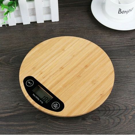 Elektronische Küchenwaage aus Holz, 5 kg, Bambus (1/5)