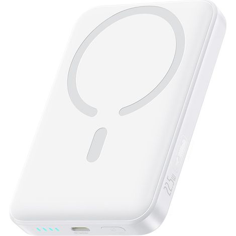 Power bank wireless EnerFill FM11 da 10000 mAh e 22,5 W con MagSafe e cavo USB-C da 30 cm - Bianco