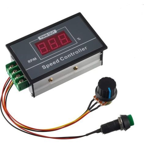 BOJACK affichage numérique réglable PWM régulateur de moteur à courant continu 30A 6-60V 12V 24V 36V 48V LED contrôle d'affichage avec interrupteur marche-arrêt (1/5)