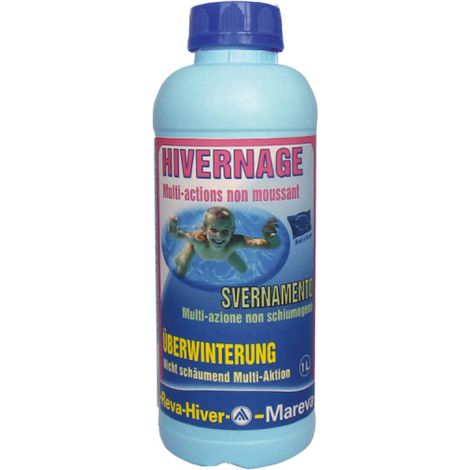 Mareva – Produit hivernage anti-calcaire concentré 1 L – Prévention algues et tartre – Compatible tous traitements – 150067U (1/2)