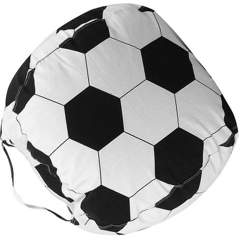 Sac de rangement pour ballon de football, rangement pour peluches et pouf (1 pièce) (1/5)