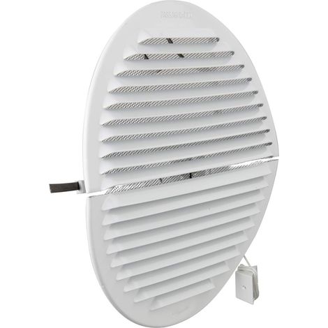 La Ventilazione GABDF200R Griglia di ventilazione tonda pieghevole in Alluminio verniciato bianco con rete antinsetti, diametro ø235 mm (1/5)
