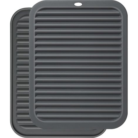 Dessous de plat pour plan de travail, tapis en silicone pour casseroles chaudes, protection contre la chaleur, 23 x 29 cm (1/4)
