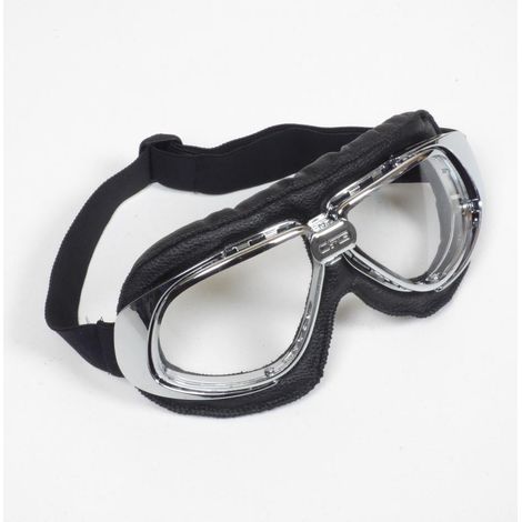 Verchromte und schwarze Fliegerbrille Stormer Retro-Look, Vintage (1/2)