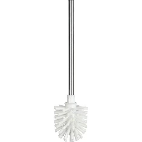 Smedbo XTRA - Ersatz WC-Bürste in weiss mit Stiel in Edelstahl poliert HK237 (1/2)