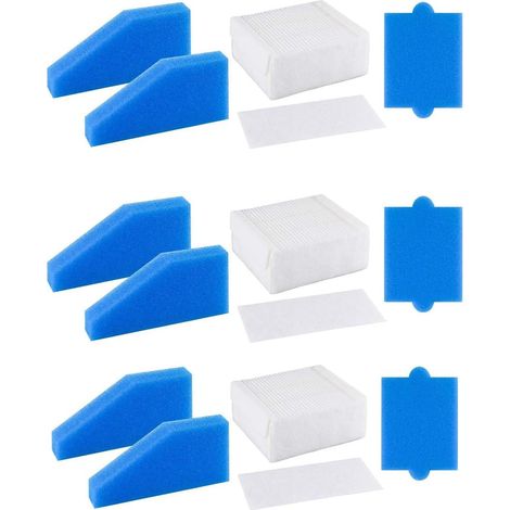 3x Filter Set Complete (15 Pieces) for Pet & Family, Allergy, Multi Clean X10 Parq, X7, Multi Clean X8 Parquet, for Thomas Aqua+ Vacuum Cleaner Alternative for Thomas Vacuum Cleaner (Part No. 787241) (1/5)