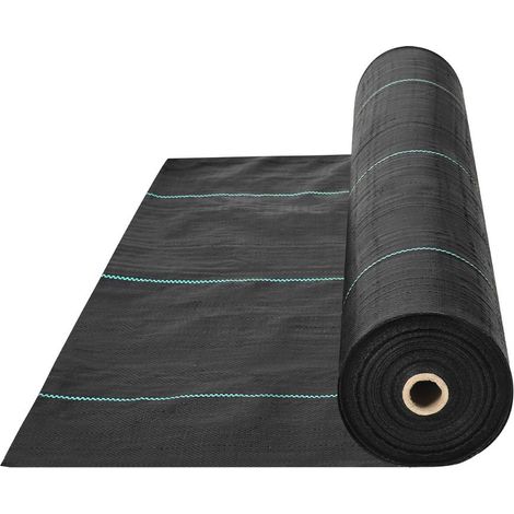 Limiter la repousse des herbes avec ce géotextile tissé, toile de paillage perméable en PP pour gravier et jardin (1/5)