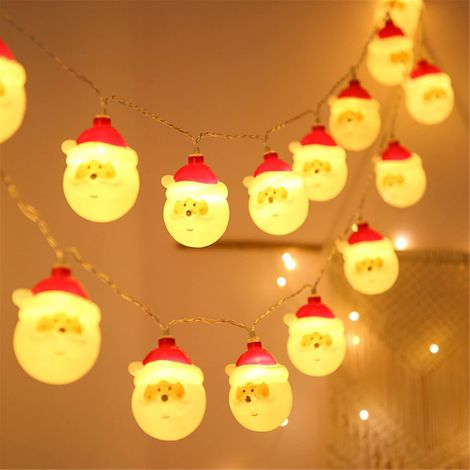 LED Weihnachts Lichterkette 3M 20LED, Weihnachtsmann (Innen/Außen) – ideal für Tisch, Fenster und den Baum (1/5)