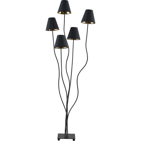 [GEBRAUCHT] B-Ware Lindby Komalie Stehleuchte Lampe Wohnzimmer Beleuchtung Fünfflammig Schwarz978