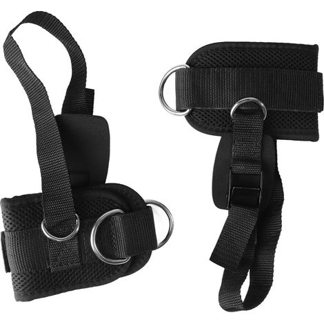 Sangles de cheville ajustables pour fitness avec boucle de protection et support D-Ring