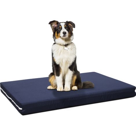 EVERGREENWEB - Cuccia Cane da Interno lettino per cani taglia Piccola, Materasso per animali. Tappeto Cane, Cuscino per Cane sfoderabile e traspirante. Made in Italy - Petlove Blu - misura SMALL (1/5)