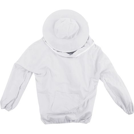 Combinaison apicole blanche avec voile de protection respirant pour apiculteur extérieur (1/5)
