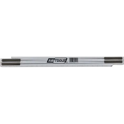Metro a nastro pieghevole in legno Awtools, 1 m x 5 pieghe, confezione da 24 pezzi. (1/3)