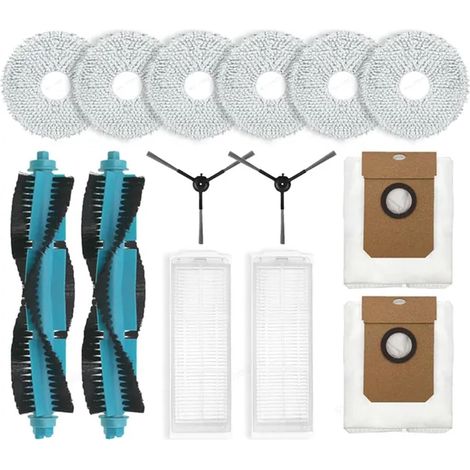Accessoires pour aspirateur robot Cecotec Conga 11090 Spin Revolution, brosse à rouleau latéral de rechange, filtre HEPA, chiffon de nettoyage pour Conga 11090 contient 2 brosses principales, 2 (1/5)