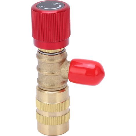 Vanne de charge de réfrigérant de sécurité pour liquide, pour R22, R410, R134A, R404, 1/4 po mâle, 5/16 po femelle (1/5)