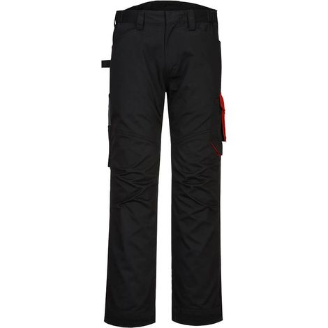 Pantaloni da lavoro Pw2 Colore: Nero/rosso Taglia 54 - Portwest