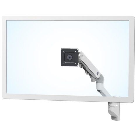 Support TV da 42 pollici Ergotron 45-478-216 con supporto da tavolo bianco e montaggio a parete per schermo singolo HX in bianco (1/2)