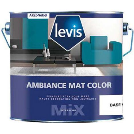 Levis Ambiance Mat Color Peinture Acrylique Murs & Plafonds - Intérieur Conditionnement: 2,5L - Couleur: BLANC