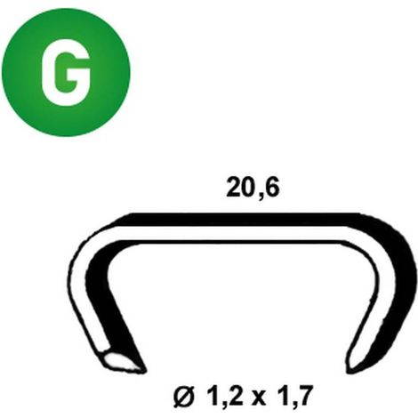 2 500 Agrafes Galvanisées Hr18 - 20.6x1.2x1.7 mm - D-Work (1/4)
