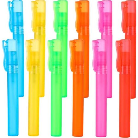 Lot de 12 mini flacons vaporisateurs colorés, flacons stylo à parfum, flacons vaporisateurs portables vides (1/5)
