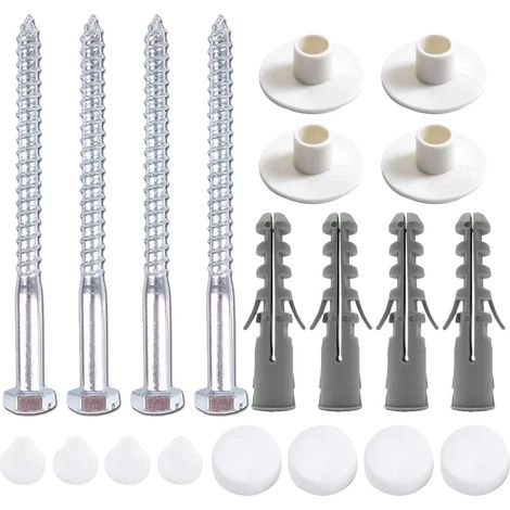 2 jeux de boulons d'ancrage pour WC bidet, kit de fixation universel pour cuvette de WC au sol, fixation sur colonne pour réparations de salle de bain (1/5)