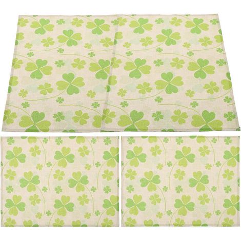 Sets de table décoratifs en forme de trèfle (lot de 4) pour la Saint-Patrick (1/5)