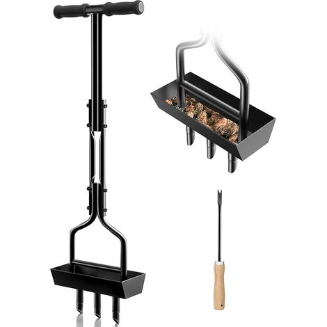 Aérateurs de Gazon Manuels, Aérateur de Pelouse Aérateur à Gazon Scarificateur Gazon Manuel Aérateur Gazon Aerateur Pelouse Core Aérateur avec Bac de Rangement et Outils de Jardin (1/5)